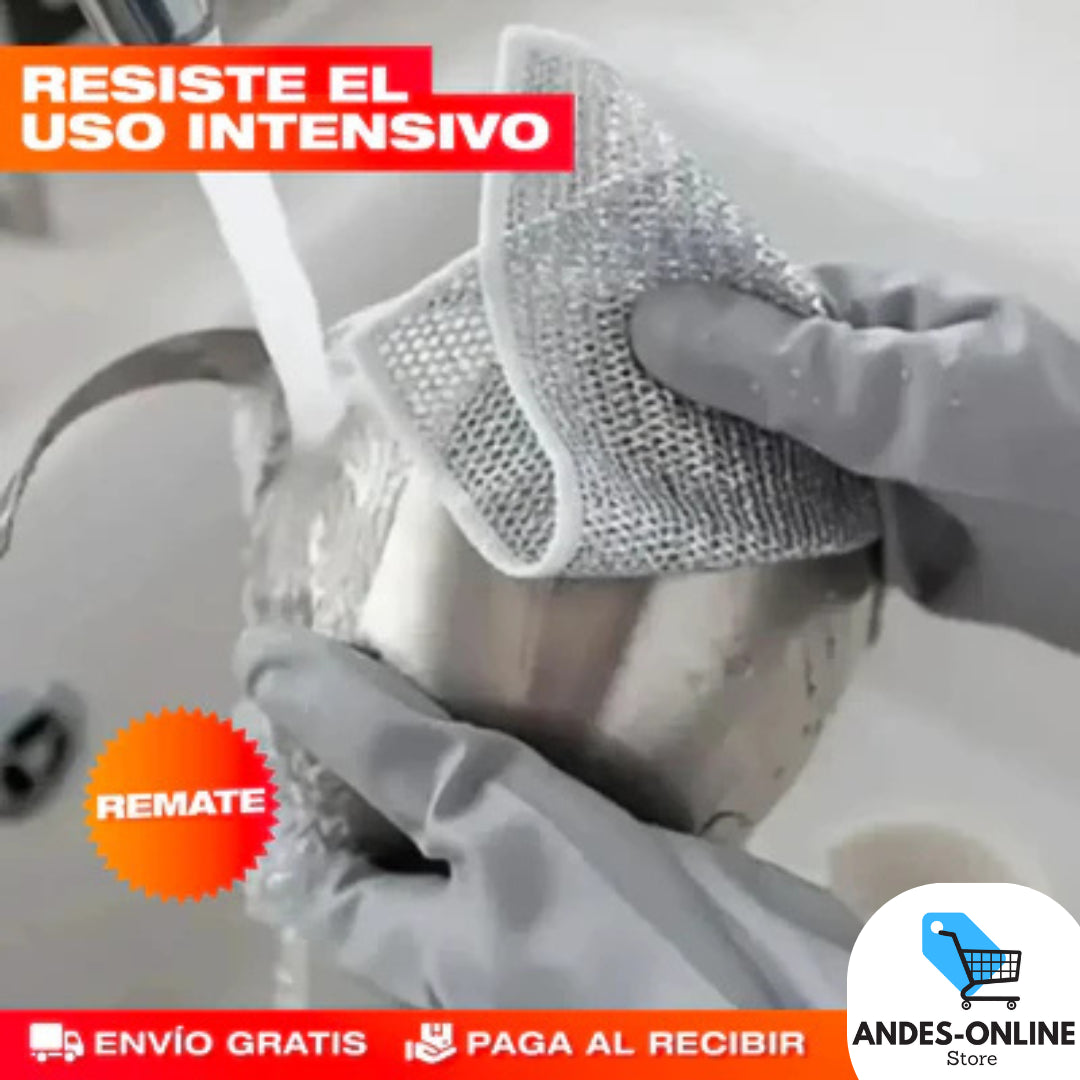 SET DE PAÑOS MÁGICOS CON ACERO INOXIDABLE PARA COCINA 🔥